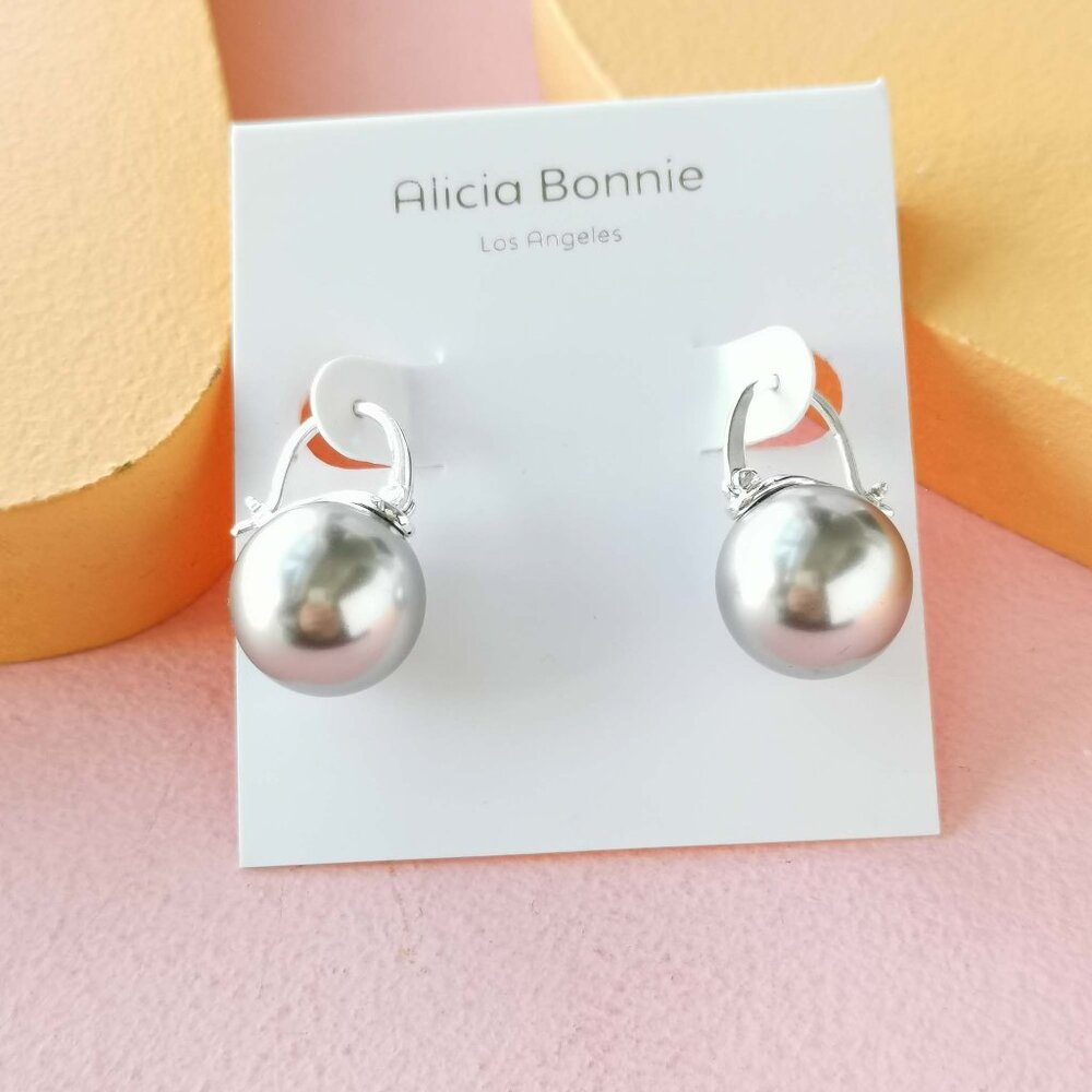 Alicia Bonnie - Blanche silver pearl Silver Earrings - NEW